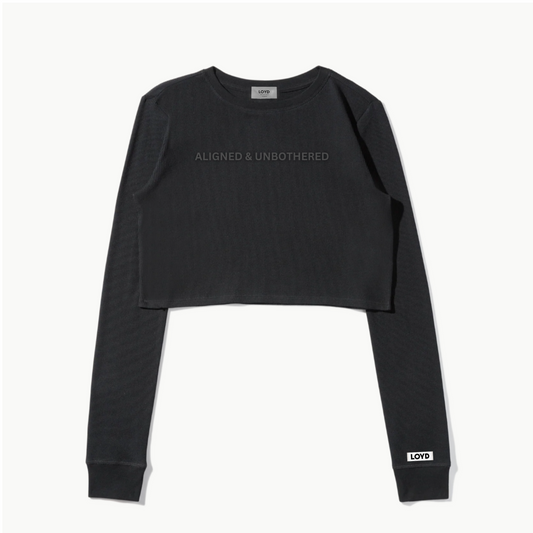 LOYD Aligned & Unbothered Cropped Long Sleeve